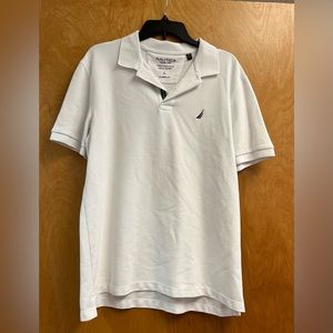 Nautica men’s Large white polo shirt